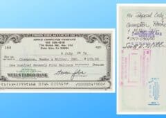 Le chèque de Steve Jobs © RR Auction